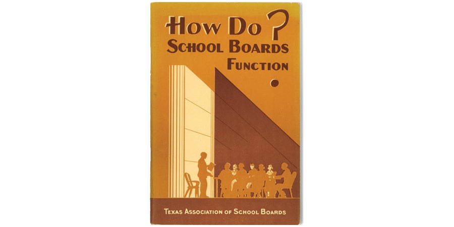 1952 TASB school board resource titled 