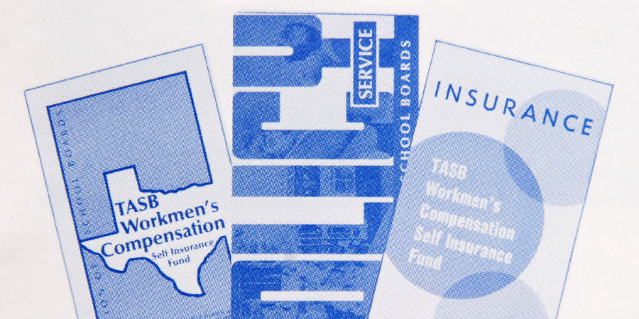 Archived designs of TASB's Worker's Comp brochures